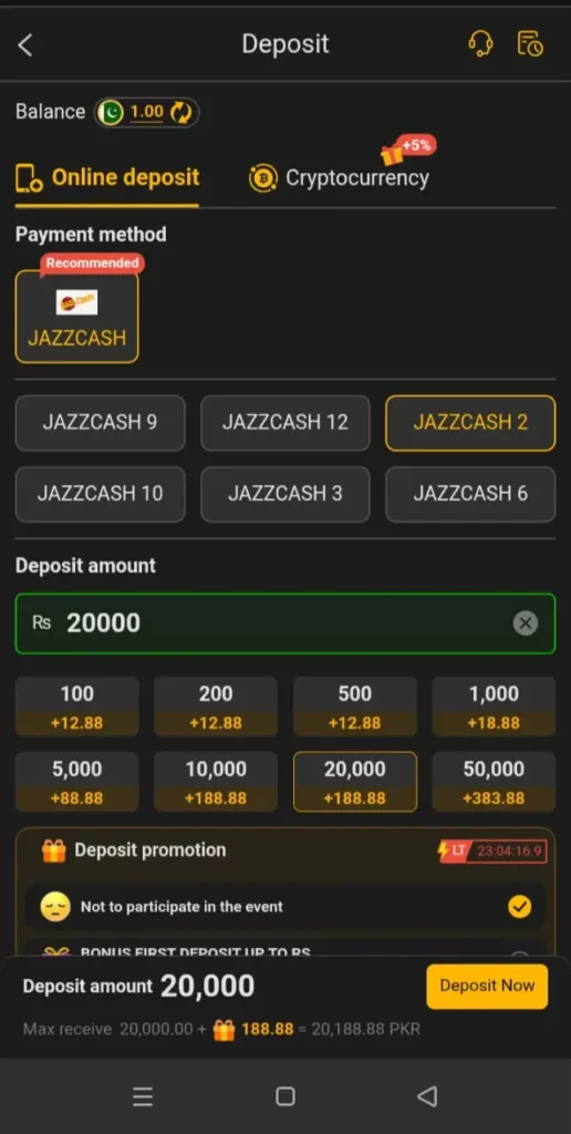 188pkr Game Deposit